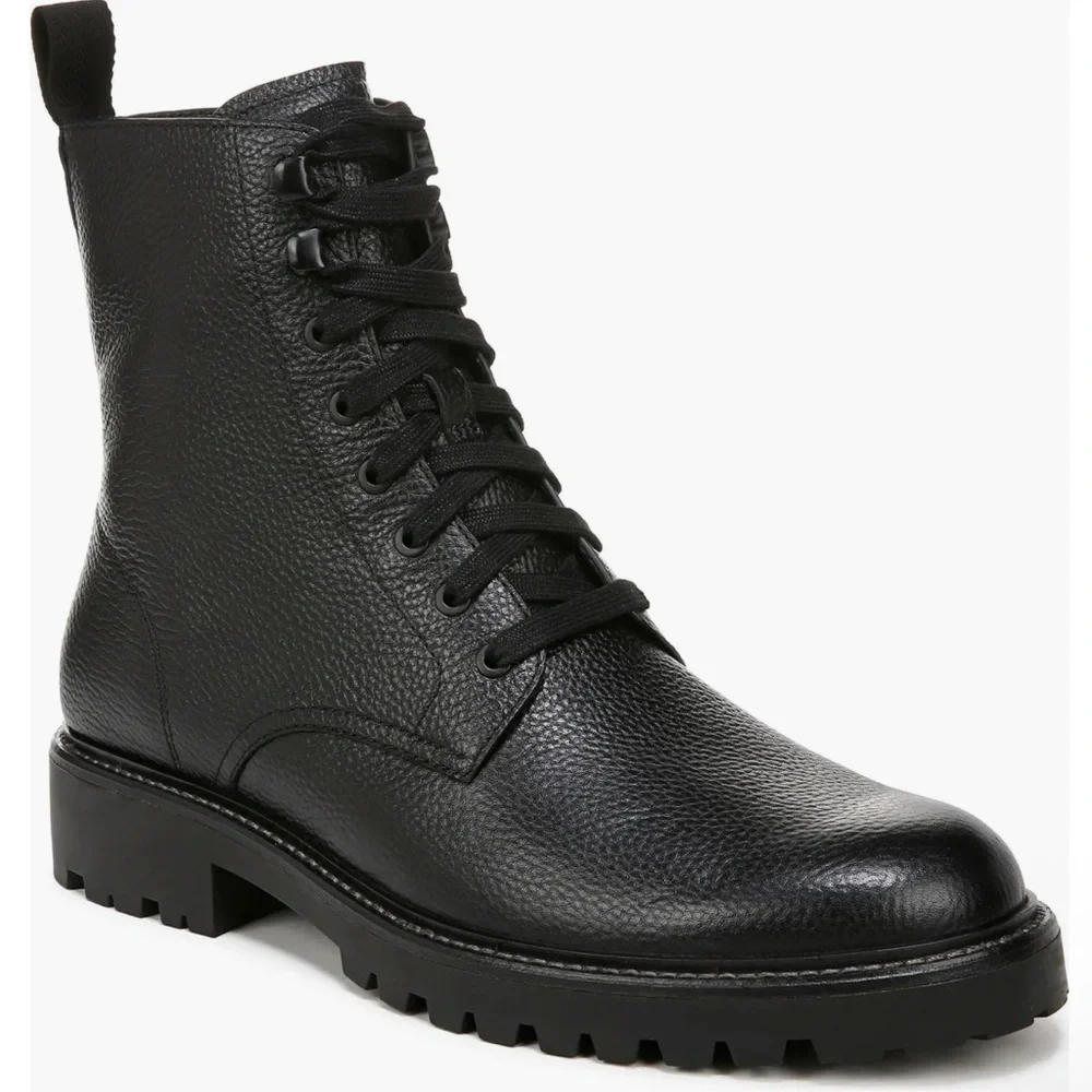 Vince Men's Dominic Black Combat Boots - Picture 2 of 16